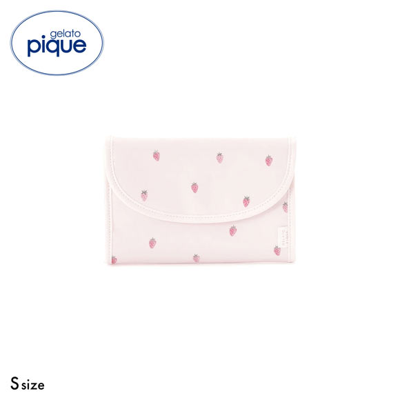 ジェラートピケ ストロベリー柄母子手帳ケースS ジャバラS ジェラピケ gelato pique