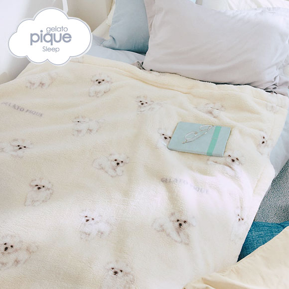 ジェラートピケ スリープ DOG柄 プリント毛布 ジェラピケ gelato pique Sleep