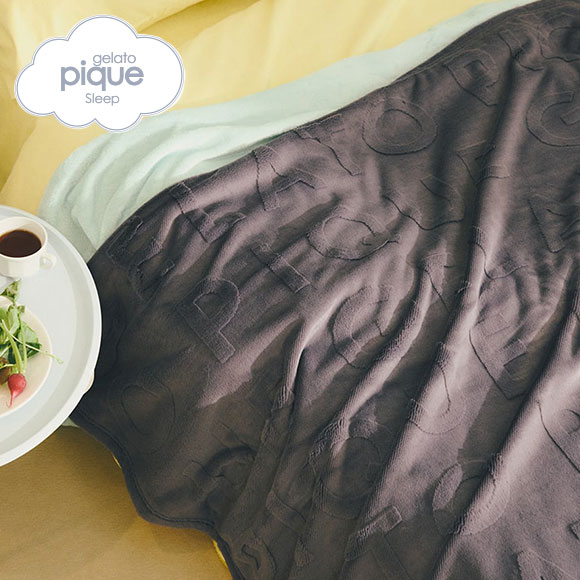 ジェラートピケ スリープ カービングロゴ柄 毛布 ジェラピケ gelato pique Sleep