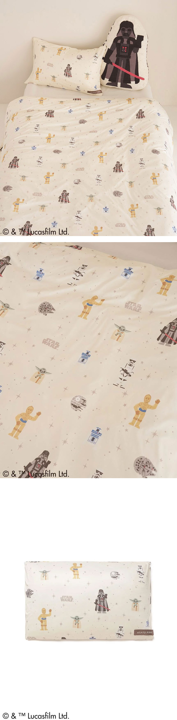 ジェラートピケ STAR WARS スリープ 総柄プリント2点セット ジェラピケ スターウォーズ gelato pique Sleep