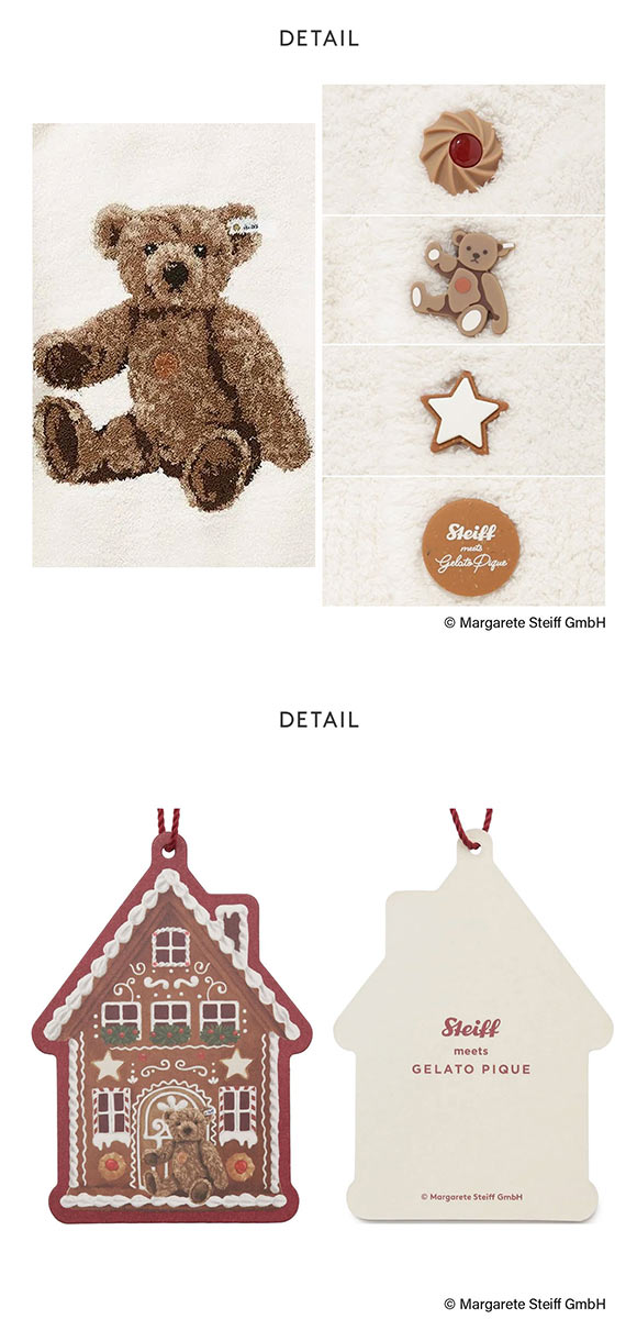 ジェラートピケ ユニセックス シュタイフ UNISEX パウダージャガードカーディガン ジェラピケ ルームウェア gelato pique Steiff