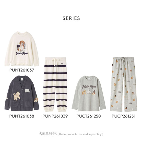 ジェラートピケ UNISEX エアリーモコプレイフルDOGジャガードカーディガン ジェラピケ パジャマ ルームウェア gelato pique ユニセックス