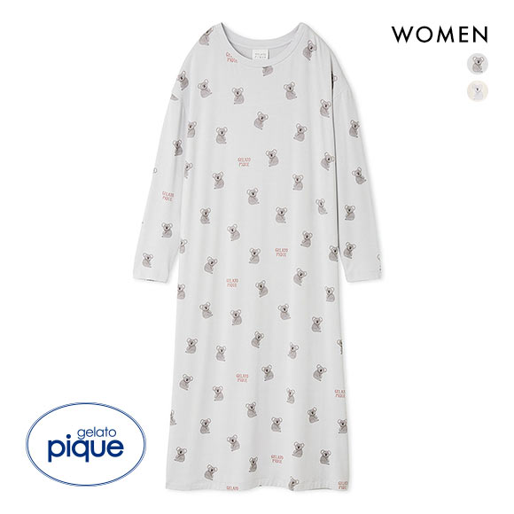 ジェラートピケ レディース コアラ柄ワンピース ジェラピケ パジャマ ルームウェア gelato pique
