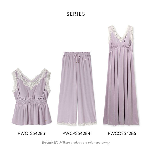 ジェラートピケ レディース MUCHA ベロア×レースカップインワンピース カップイン ジェラピケ ミュシャ パジャマ ルームウェア gelato pique