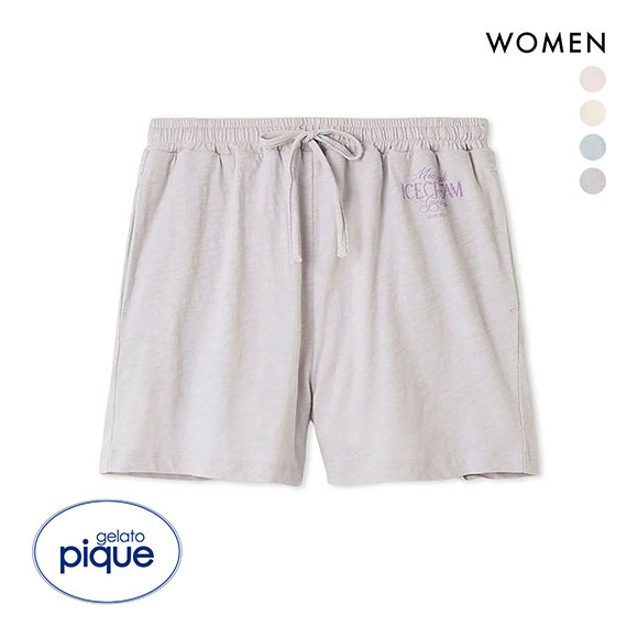 ジェラートピケ レディース COOL COLLECTION 接触冷感 ICEワンポイントショートパンツ ジェラピケ パジャマ gelato pique