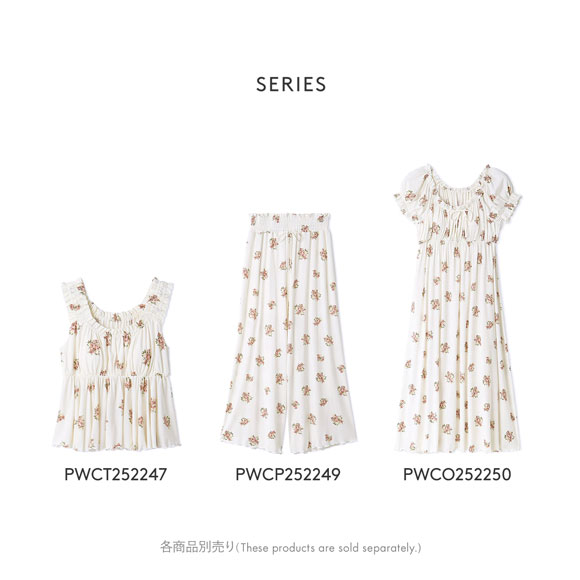 ジェラートピケ レディース 花柄ロングパンツ ジェラピケ パジャマ gelato pique