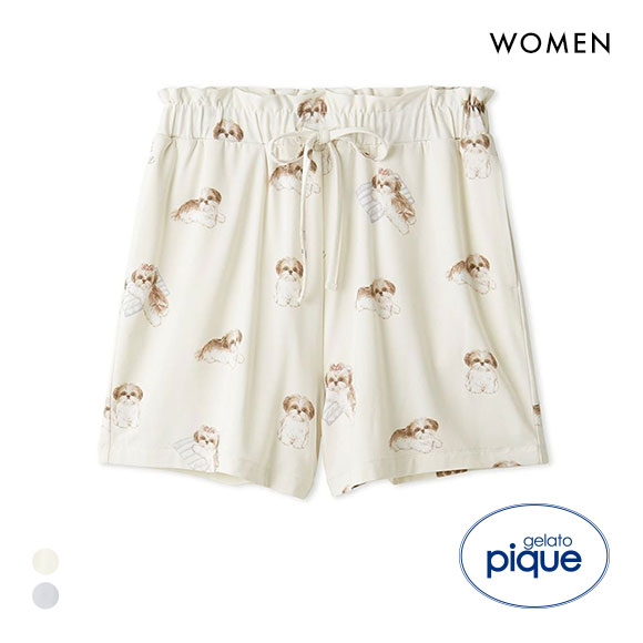 ジェラートピケ レディース シーズー柄ショートパンツ ジェラピケ パジャマ ルームウェア gelato pique