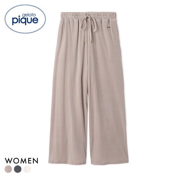 ジェラートピケ レディース ベロアロングパンツ ジェラピケ パジャマ ルームウェア gelato pique
