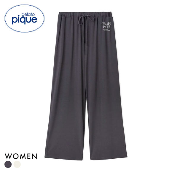 ジェラートピケ レディース レーヨンロゴロングパンツ ジェラピケ パジャマ ルームウェア gelato pique