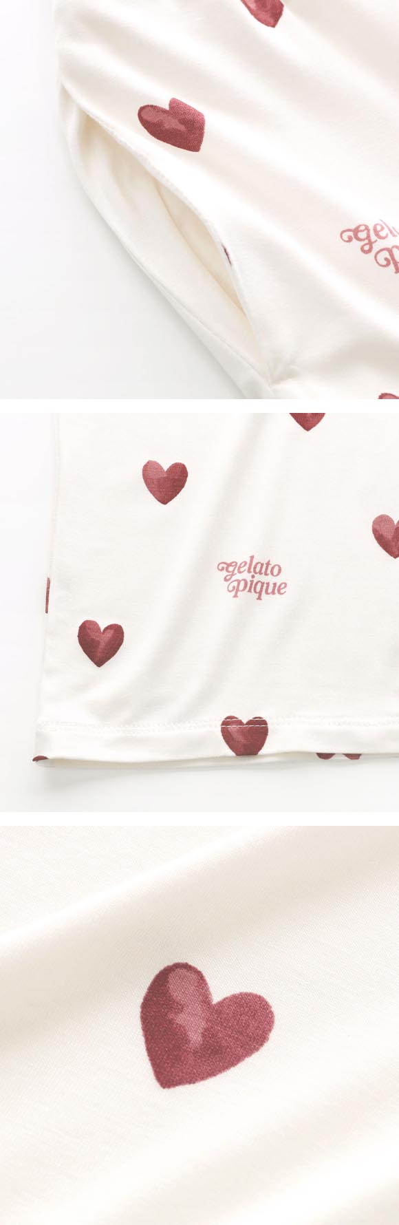 ジェラートピケ レディース 接触冷感 ハート柄ロングパンツ ジェラピケ パジャマ ルームウェア gelato pique