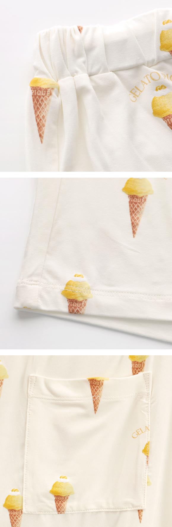 ジェラートピケ レディース 接触冷感 ソルベ柄ショートパンツ ジェラピケ パジャマ ルームウェア gelato pique