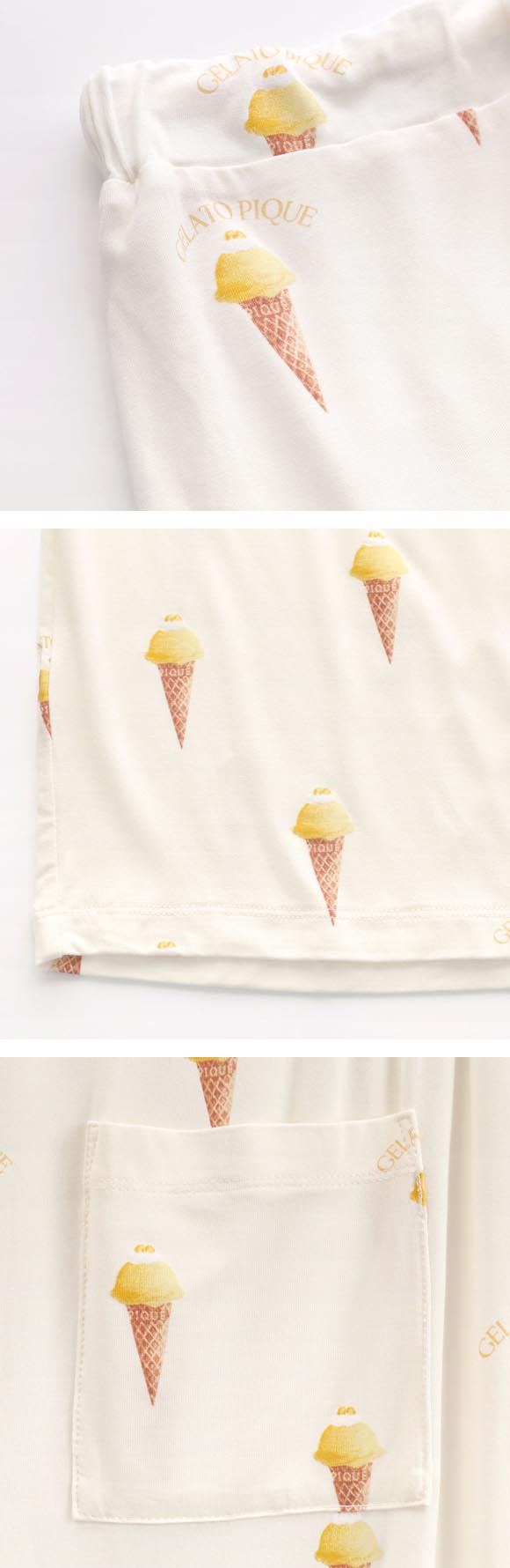 ジェラートピケ レディース 接触冷感 ソルベ柄ロングパンツ ジェラピケ パジャマ ルームウェア gelato pique