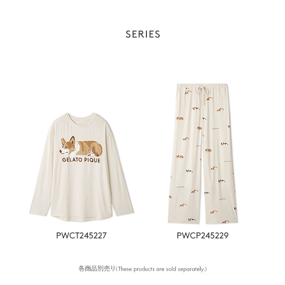 ジェラートピケ レディース SLEEPING DOGワンポイントロンT ジェラピケ パジャマ ルームウェア gelato pique