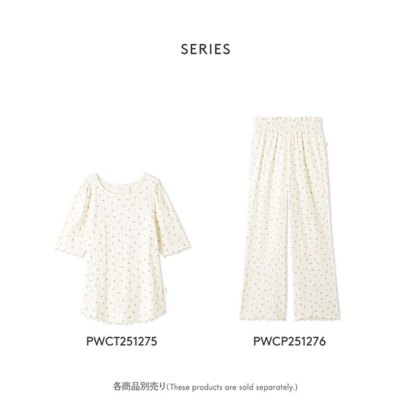 ジェラートピケ SPRING レディース さくら柄針抜きTシャツ ジェラピケ パジャマ ルームウェア gelato pique