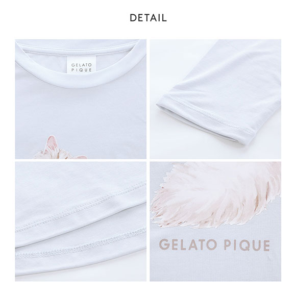 ジェラートピケ レディース CATワンポイントロンT ジェラピケ パジャマ ルームウェア gelato pique
