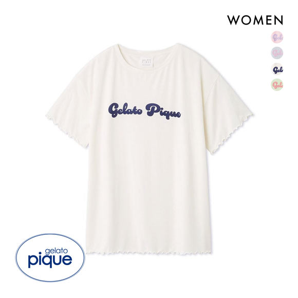 ジェラートピケ レディース カラフルロゴTシャツ ジェラピケ パジャマ ルームウェア gelato pique