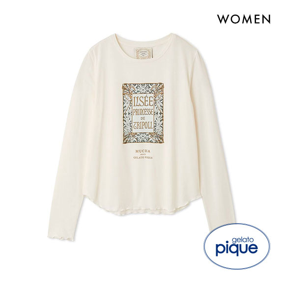 ジェラートピケ レディース MUCHA ワンポイントロンT ミュシャ ジェラピケ パジャマ ルームウェア gelato pique