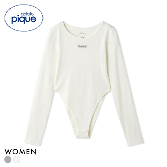 ジェラートピケ レディース リブレオタードロンT ジェラピケ ルームウェア gelato pique