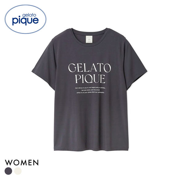ジェラートピケ レディース レーヨンロゴTシャツ ジェラピケ パジャマ ルームウェア gelato pique