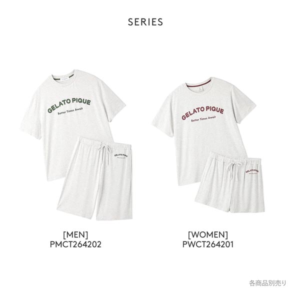 ジェラートピケ レディース 接触冷感 カジュアルレーヨンロゴTシャツ&ショートパンツセット 上下セット ジェラピケ ルームウェア gelato pique