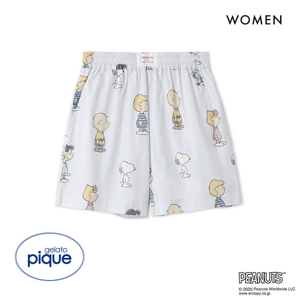 ジェラートピケ レディース ピーナッツ 総柄ショートパンツ ジェラピケ パジャマ ルームウェア PEANUTS gelato pique