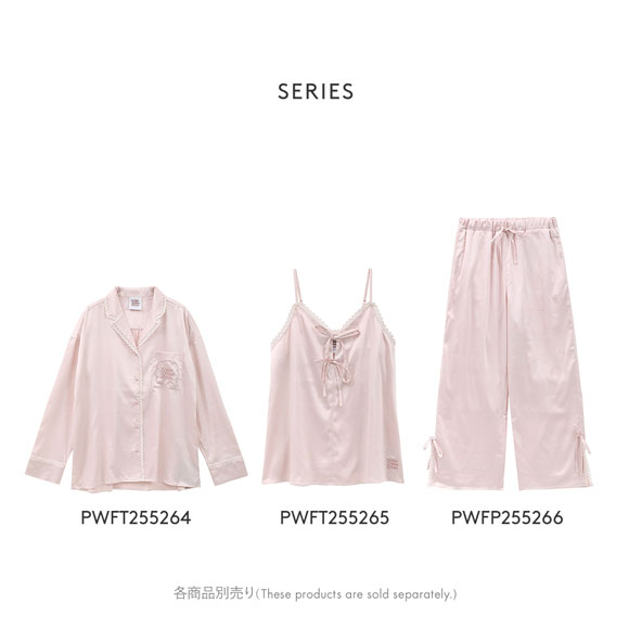 ジェラートピケ レディース レースサテンロングパンツ ジェラピケ パジャマ ルームウェア gelato pique HOLIDAY