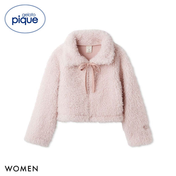 ジェラートピケ レディース プードルボアカーディガン ジェラピケ パジャマ ルームウェア gelato pique