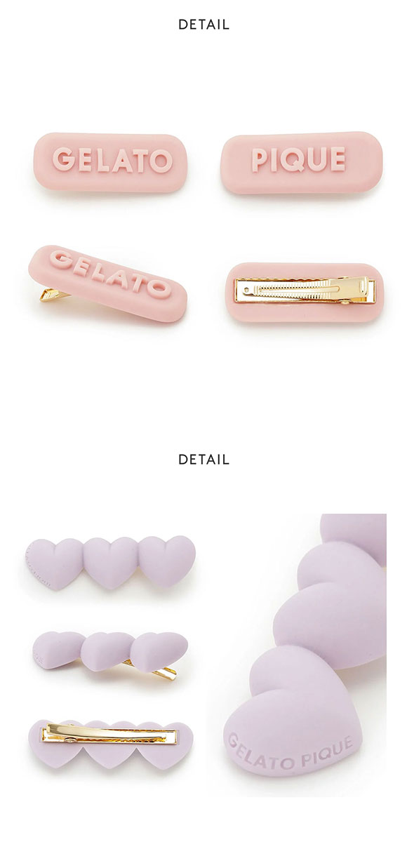 ジェラートピケ ボリュームロゴヘアクリップセット ジェラピケ gelato pique