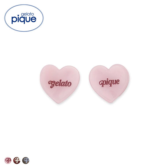 ジェラートピケ ハートミニヘアクリップ2点セット ジェラピケ gelato pique