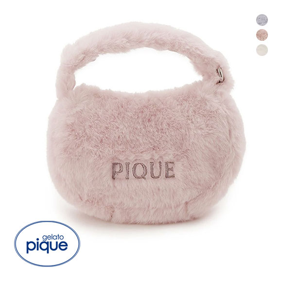 ジェラートピケ gelato pique エコファーハンドルポーチ ジェラピケ