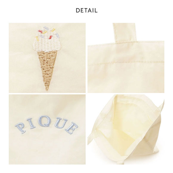 ジェラートピケ ホワイトデー ワンポイント刺繍トートバッグ ジェラピケ gelato pique WhiteDay