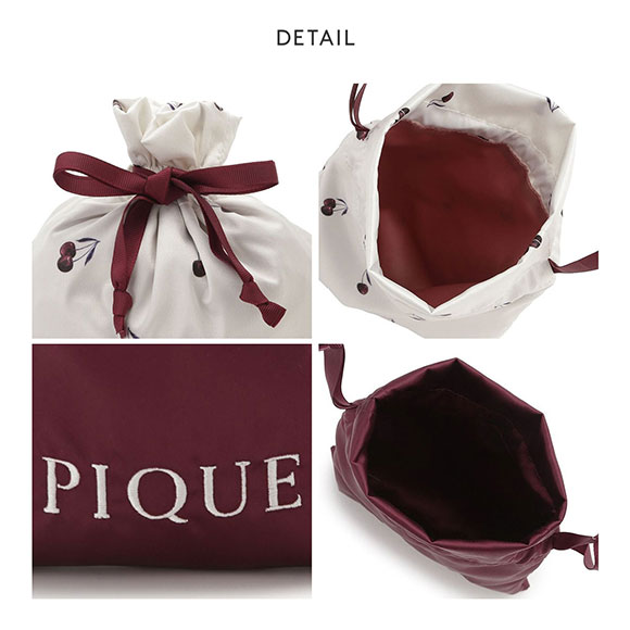 ジェラートピケ チェリー柄巾着セット ジェラピケ gelato pique