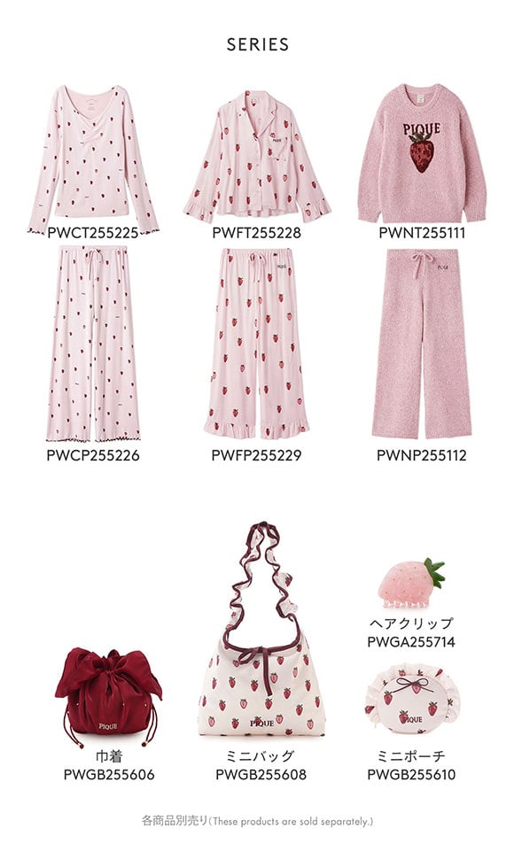 ジェラートピケ レディース ストロベリー型巾着 ジェラピケ gelato pique