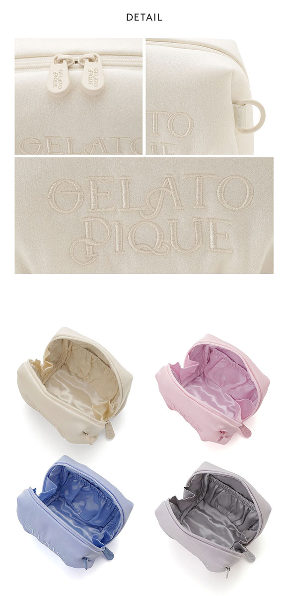 ジェラートピケ サテンギャザーポーチ ジェラピケ gelato pique