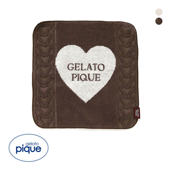 ジェラートピケ バレンタイン ハートアランハンドタオル ジェラピケ Valentine gelato pique