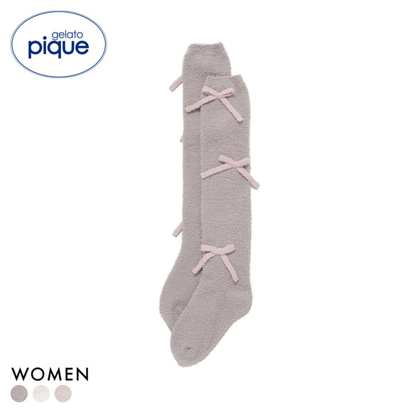 ジェラートピケ レディース プードルリボンソックス ジェラピケ パジャマ ルームウェア gelato pique