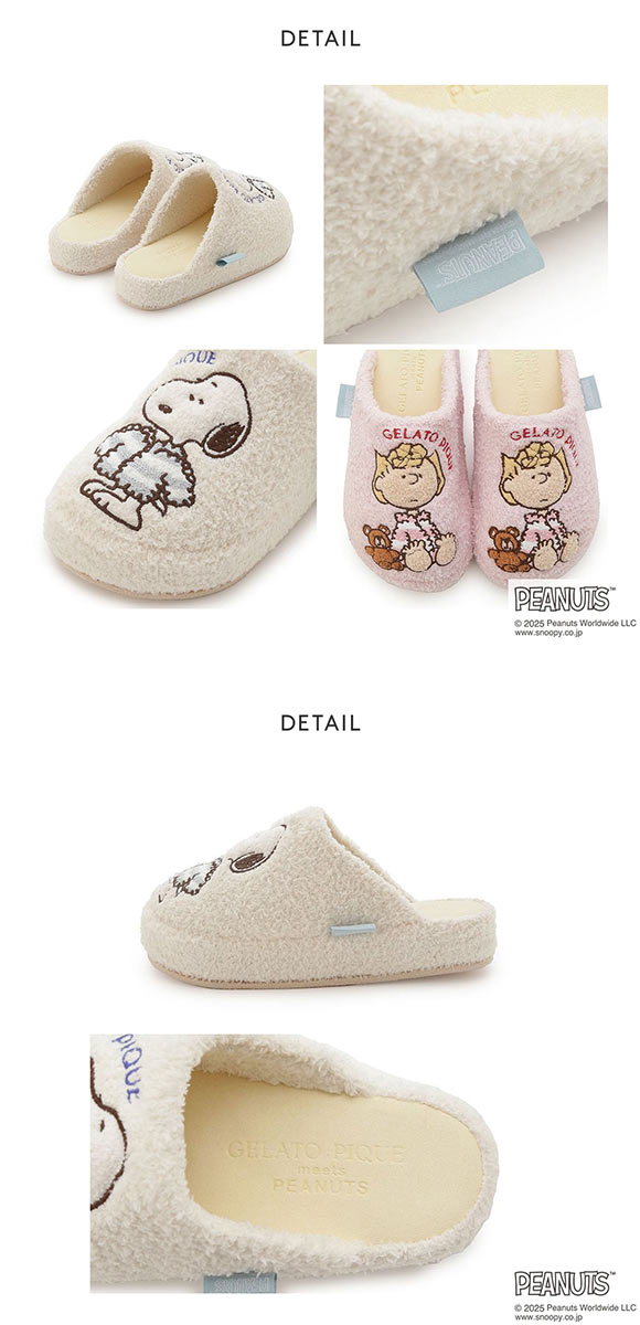 ジェラートピケ レディース PEANUTS オリジナルアートルームシューズ ジェラピケ パジャマ ルームウェア スヌーピー gelato pique