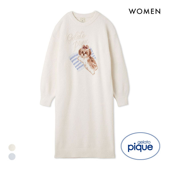 ジェラートピケ レディース シーズージャガードワンピース ジェラピケ パジャマ ルームウェア gelato pique