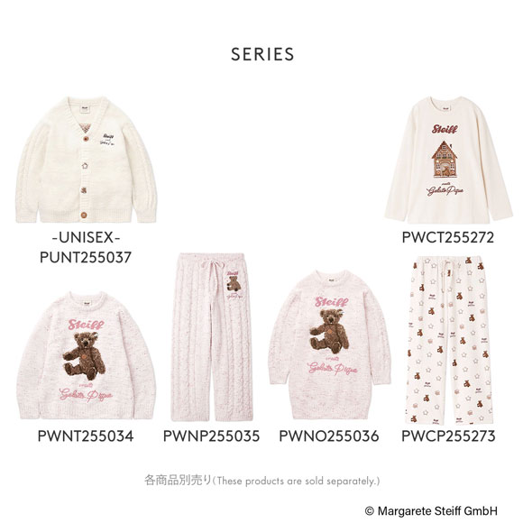 ジェラートピケ レディース シュタイフ パウダーネップジャガードワンピース ジェラピケ パジャマ ルームウェア gelato pique Steiff