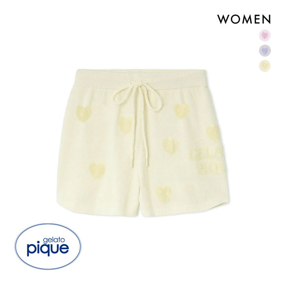 ジェラートピケ レディース ハートジャガードショートパンツ ジェラピケ パジャマ gelato pique