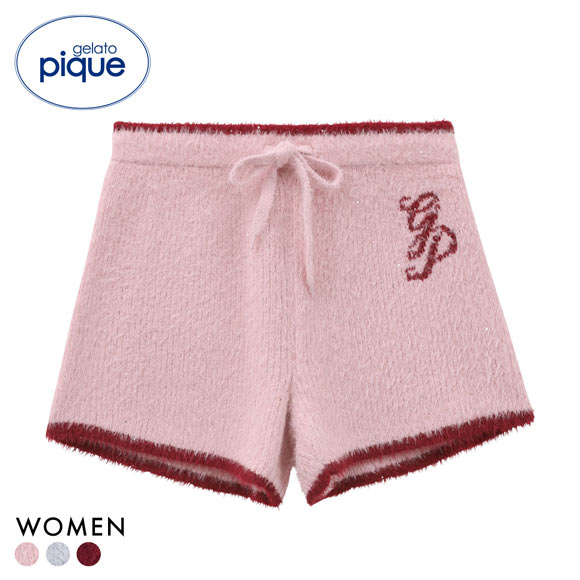 ジェラートピケ レディース HOLIDAY キラキラフェザーショートパンツ ジェラピケ パジャマ ルームウェア gelato pique