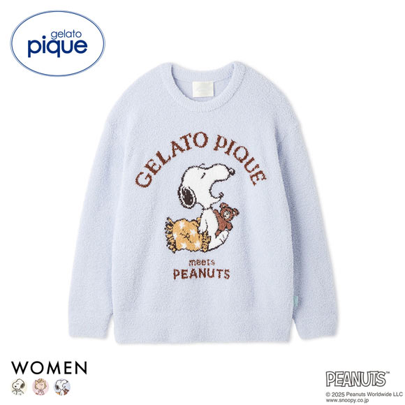ジェラートピケ レディース PEANUTS オリジナルジャガードプルオーバー ジェラピケ パジャマ ルームウェア スヌーピー gelato pique