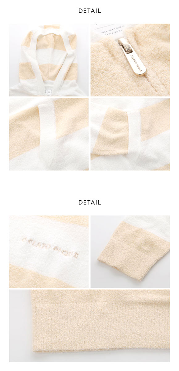 ジェラートピケ レディース スムーズィー2ボーダーパーカ ジェラピケ ルームウェア gelato pique