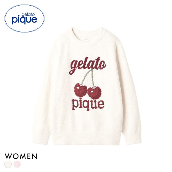 ジェラートピケ レディース ベビモコチェリージャガードプルオーバー ジェラピケ パジャマ ルームウェア gelato pique
