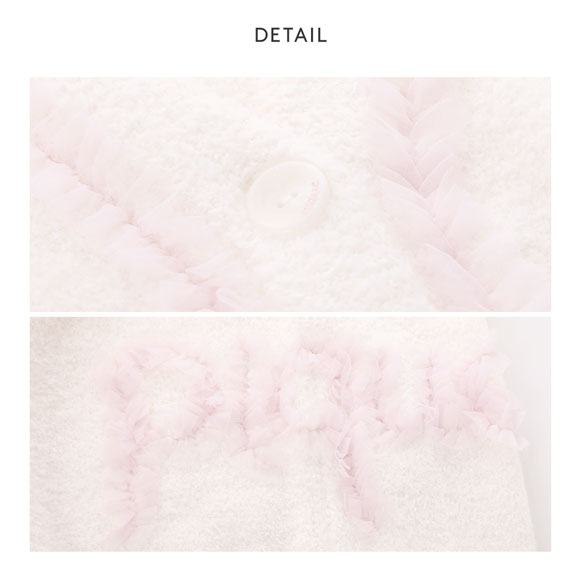 ジェラートピケ レディース フリルロゴカーディガン ジェラピケ パジャマ ルームウェア gelato pique