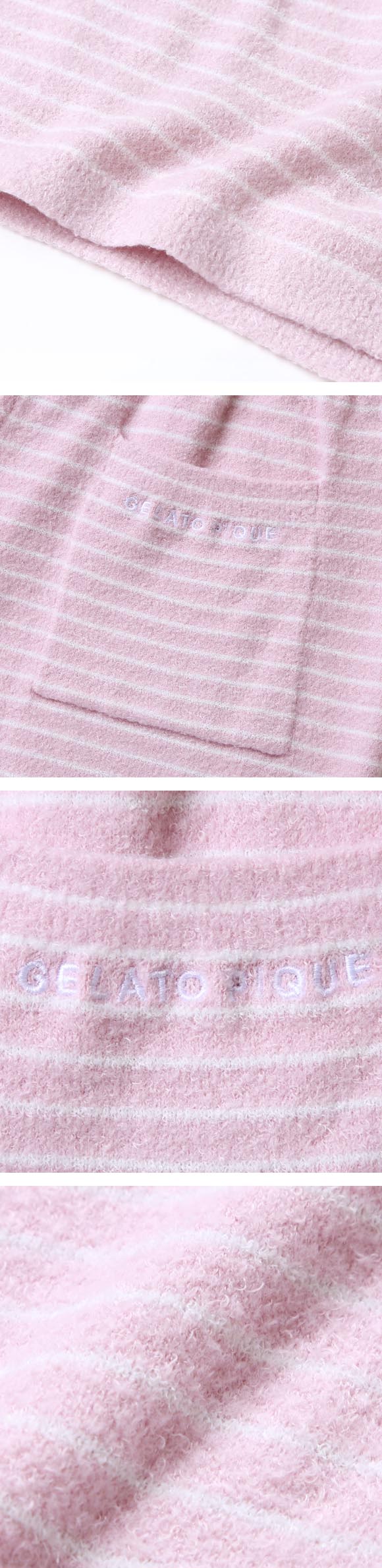 ジェラートピケ レディース スムーズィーロゴジャガードプルオーバー＆ショートパンツセット 上下セット ジェラピケ