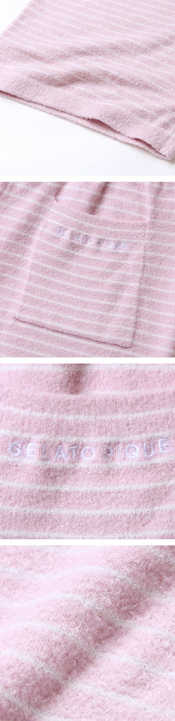 ジェラートピケ レディース スムーズィーロゴジャガードプルオーバー＆ロングパンツセット 上下セット ジェラピケ