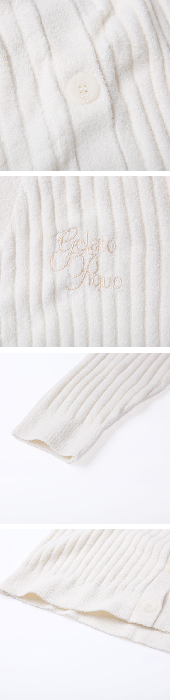 ジェラートピケ レディース 母の日 リブカーディガン ジェラピケ パジャマ ルームウェア gelato pique