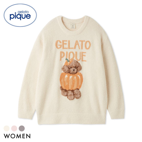 ジェラートピケ レディース HALLOWEEN ナイトパレードDOGSジャガードプルオーバー ジェラピケ パジャマ ルームウェア gelato pique ハロウィン