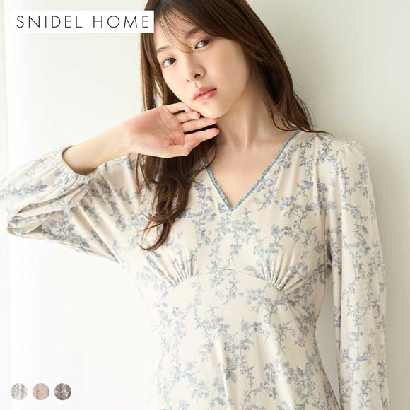 スナイデルホーム シルキーフリースワンピース パジャマ ルームウェア SNIDEL HOME